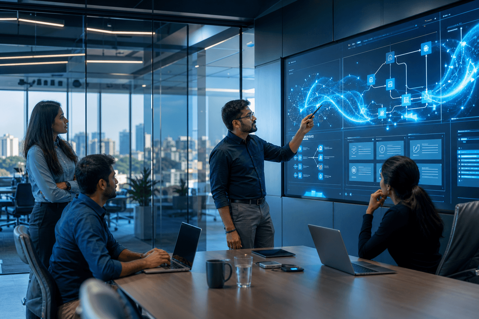 VynelixAI team collaborating on enterprise AI systems